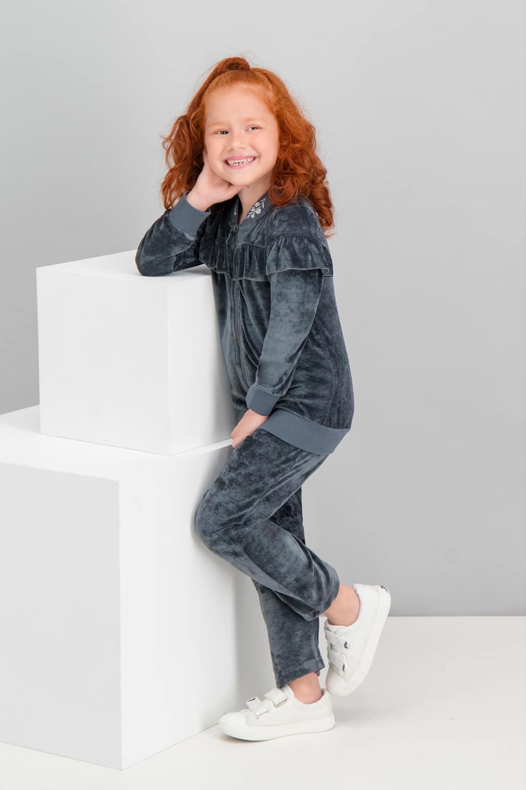 Girls velour deals tracksuit